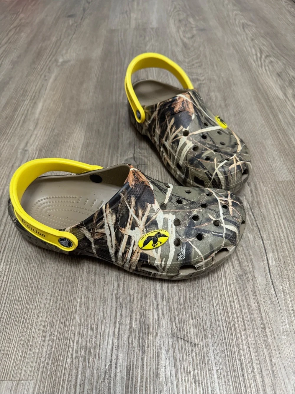 Crocs Duck Commander Camouflage Limited Edition Slides Shoes Mens Size 9